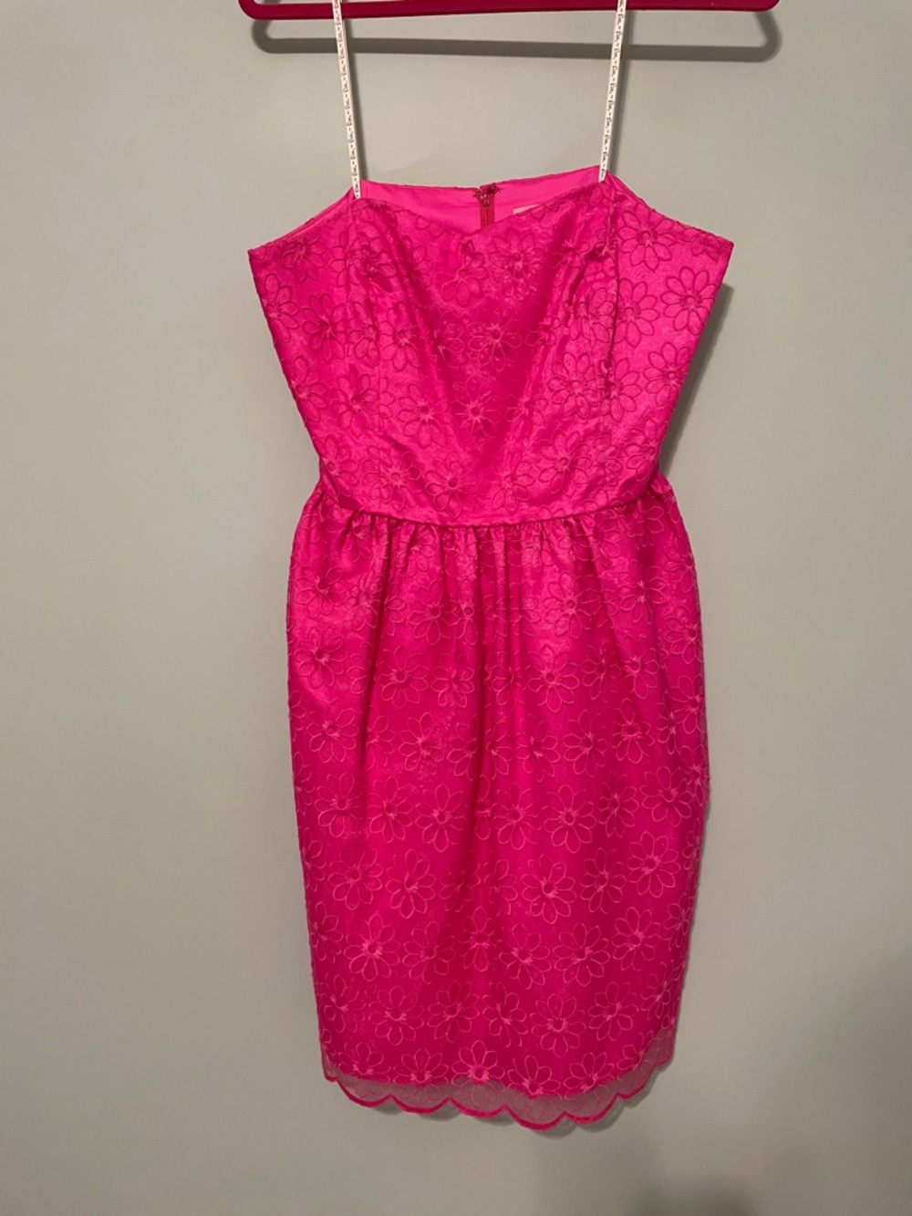 Lilly Pulitzer Pink Strapless Floral Dress 12